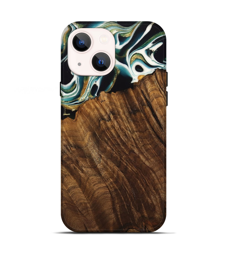 iPhone 13 Wood Live Edge Phone Case - Malvina (Green, 741340)