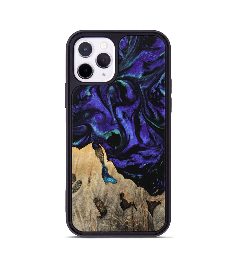 iPhone 11 Pro Wood Phone Case - Daffi (Purple, 741373)