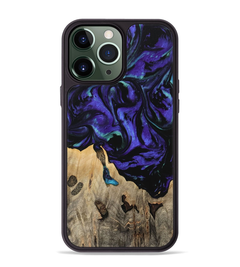 iPhone 13 Pro Max Wood Phone Case - Daffi (Purple, 741373)