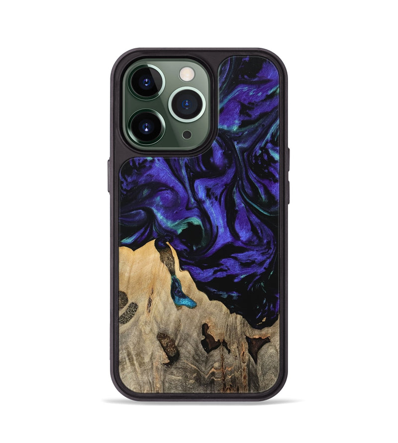 iPhone 13 Pro Wood Phone Case - Daffi (Purple, 741373)