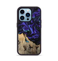 iPhone 14 Pro Wood Phone Case - Daffi (Purple, 741373)