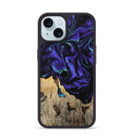 iPhone 15 Wood Phone Case - Daffi (Purple, 741373)