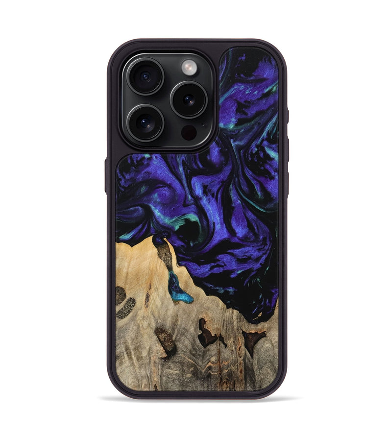 iPhone 15 Pro Wood Phone Case - Daffi (Purple, 741373)