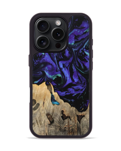 iPhone 16 Pro Wood Phone Case - Daffi (Purple, 741373)