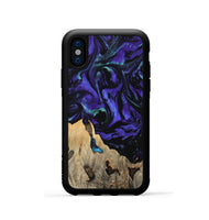 iPhone Xs Wood Phone Case - Daffi (Purple, 741373)