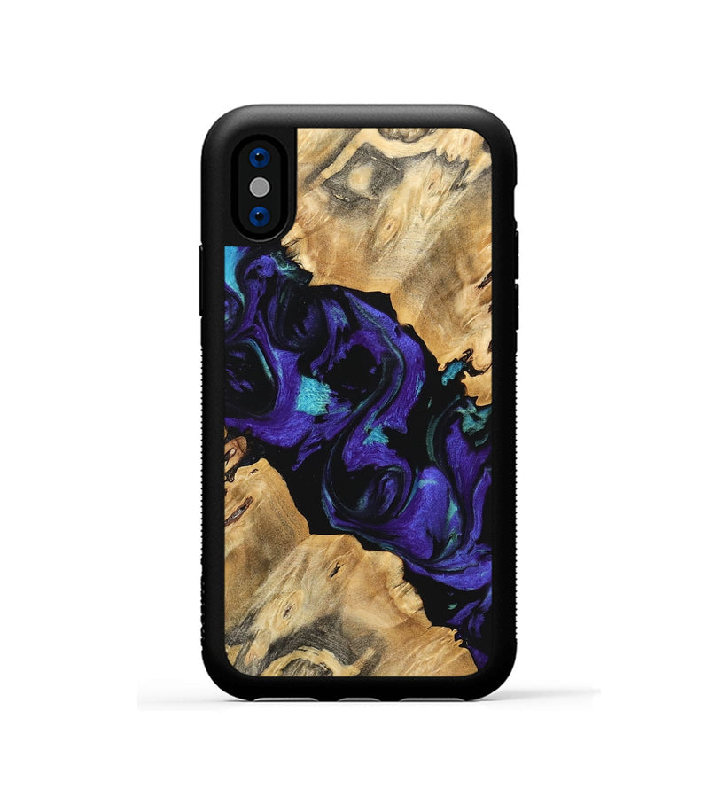 iPhone Xs Wood Phone Case - Baby (Purple, 741374)