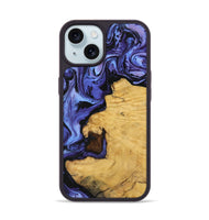 iPhone 15 Wood Phone Case - Dave (Purple, 741375)