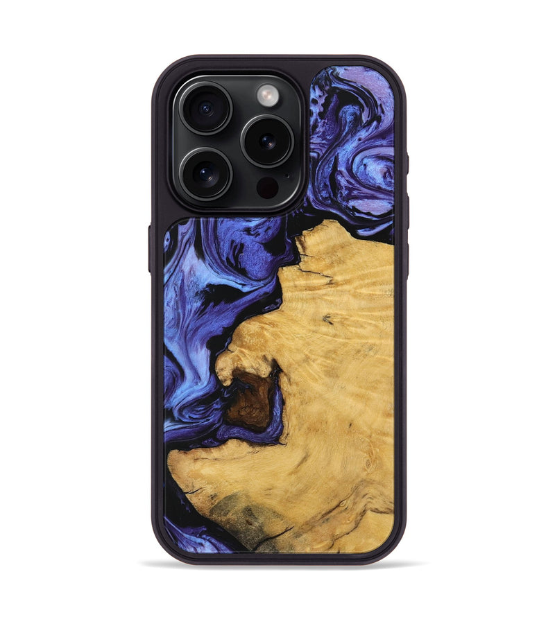 iPhone 15 Pro Wood Phone Case - Dave (Purple, 741375)