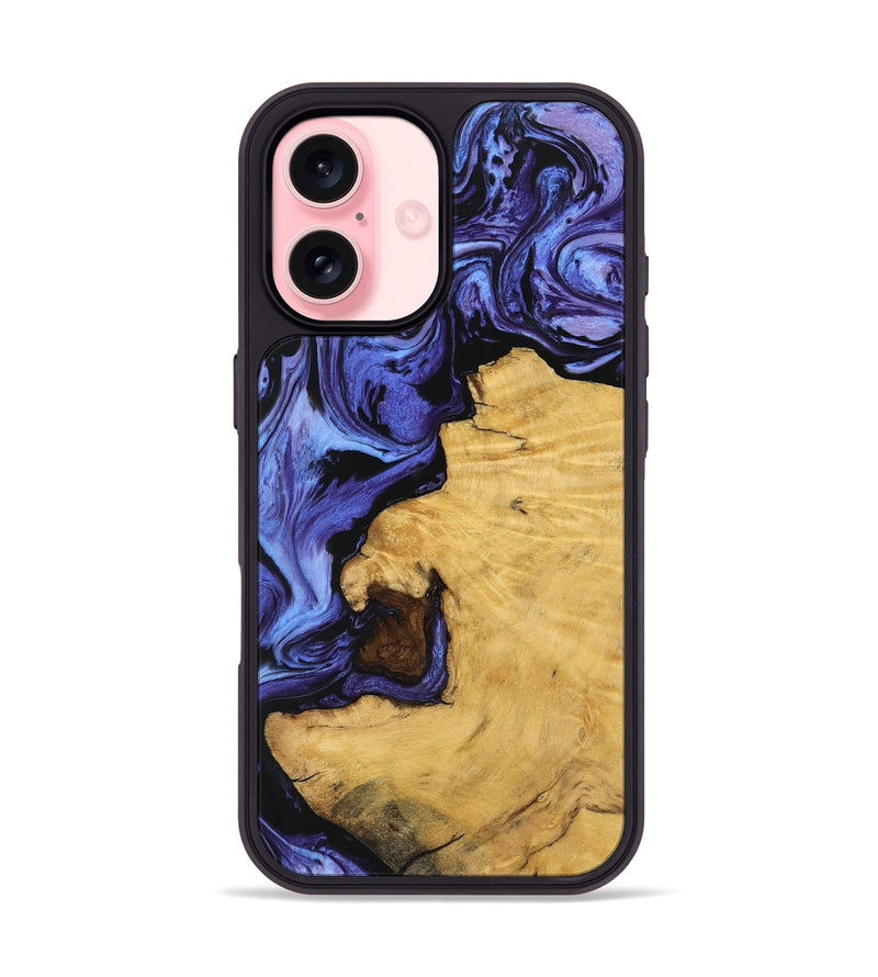 iPhone 16 Wood Phone Case - Dave (Purple, 741375)