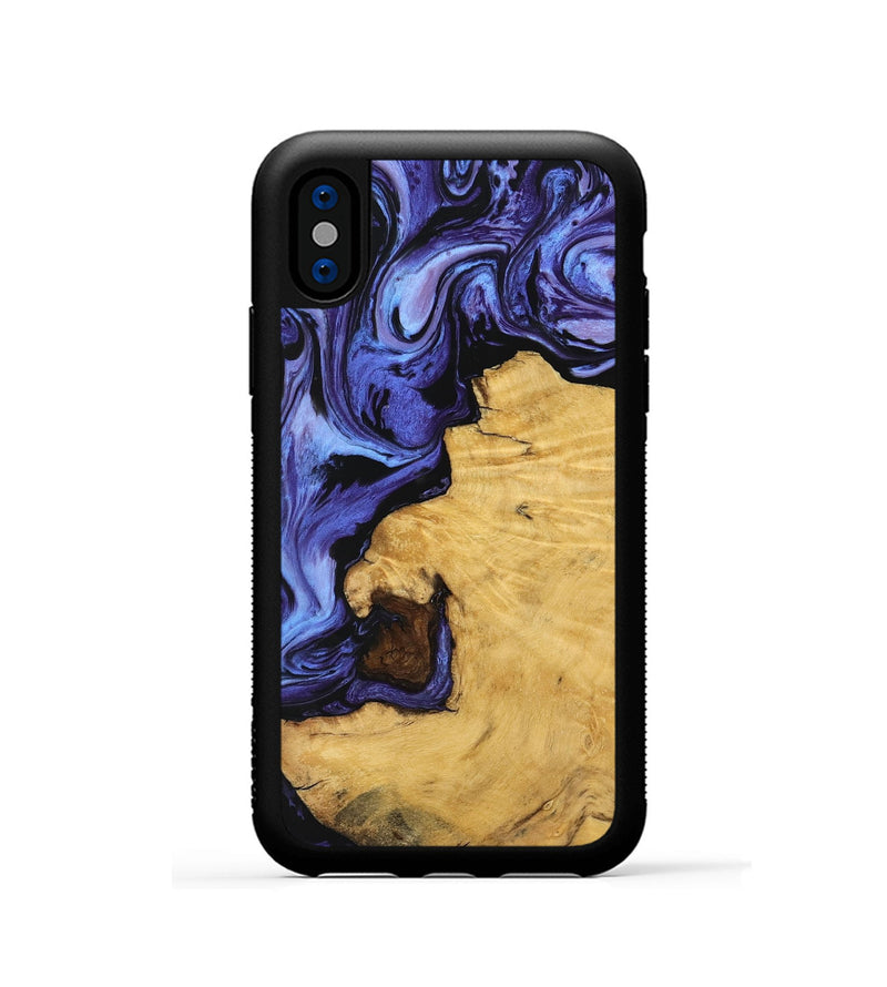 iPhone Xs Wood Phone Case - Dave (Purple, 741375)