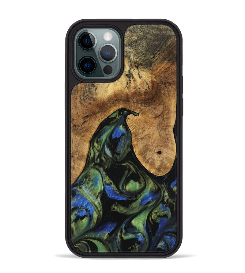 iPhone 12 Pro Max Wood Phone Case - Cinthia (Green, 741381)