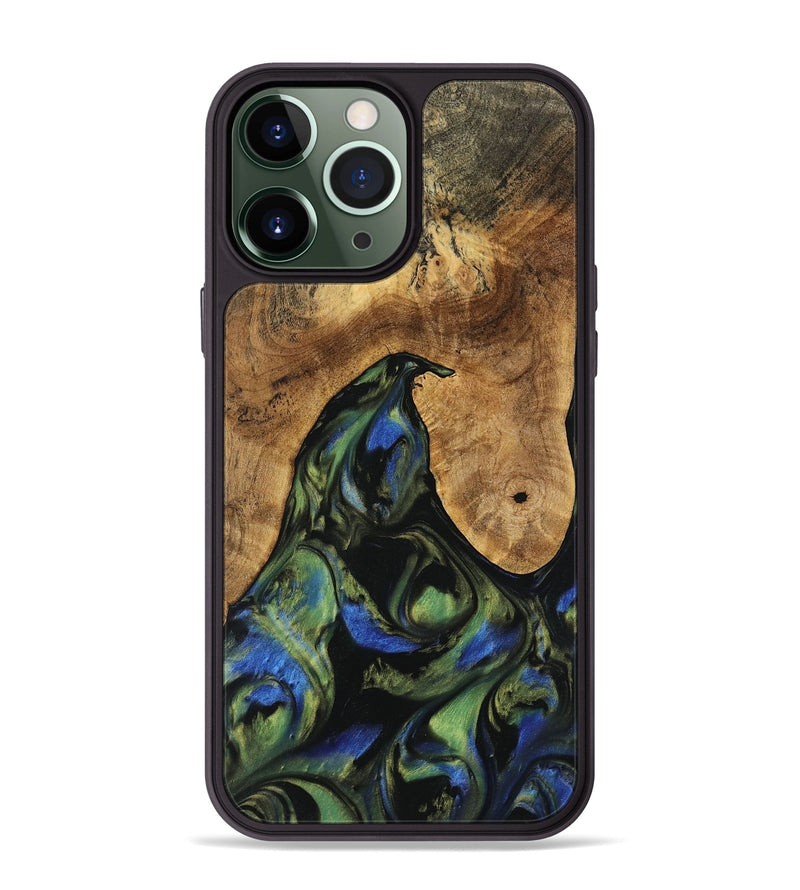 iPhone 13 Pro Max Wood Phone Case - Cinthia (Green, 741381)