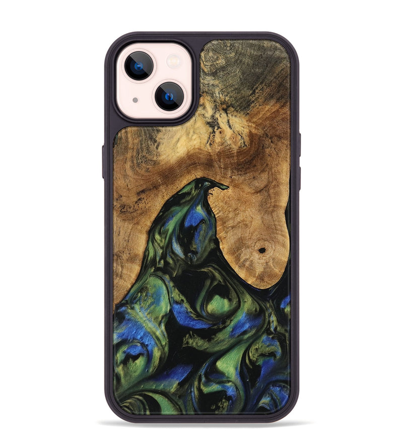 iPhone 14 Plus Wood Phone Case - Cinthia (Green, 741381)