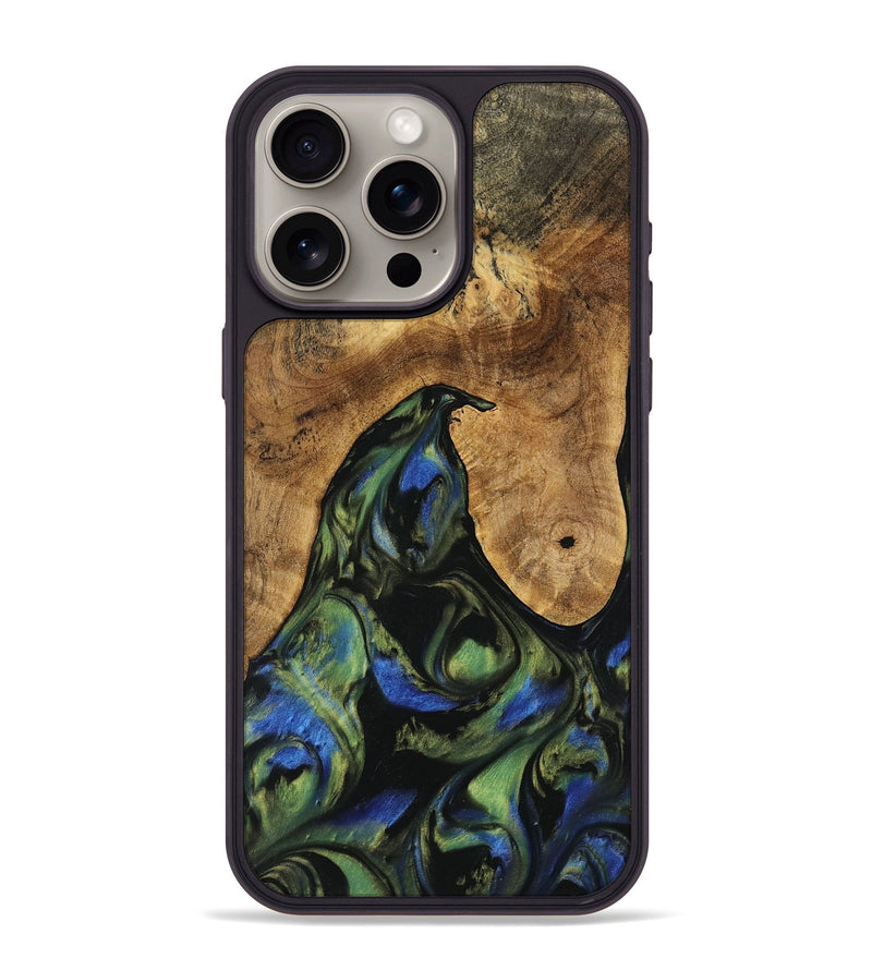 iPhone 15 Pro Max Wood Phone Case - Cinthia (Green, 741381)