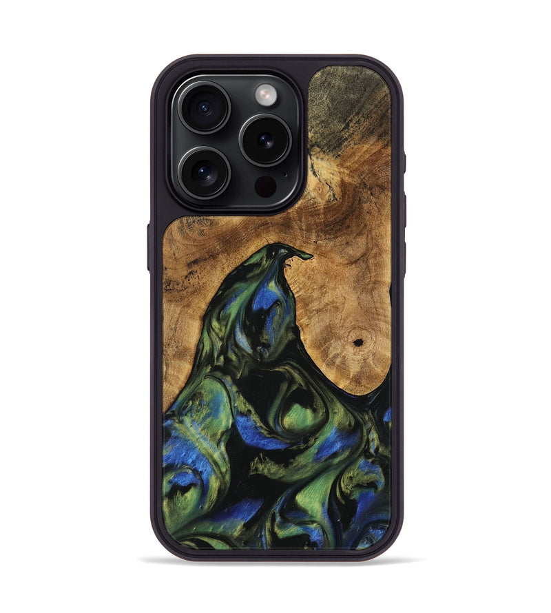 iPhone 15 Pro Wood Phone Case - Cinthia (Green, 741381)