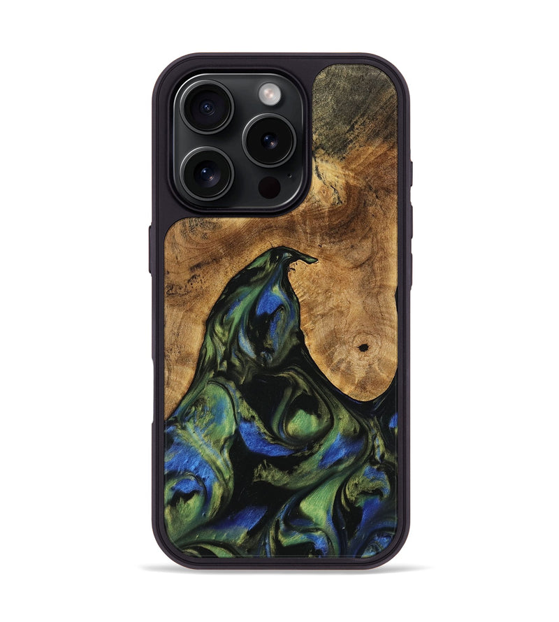 iPhone 16 Pro Wood Phone Case - Cinthia (Green, 741381)