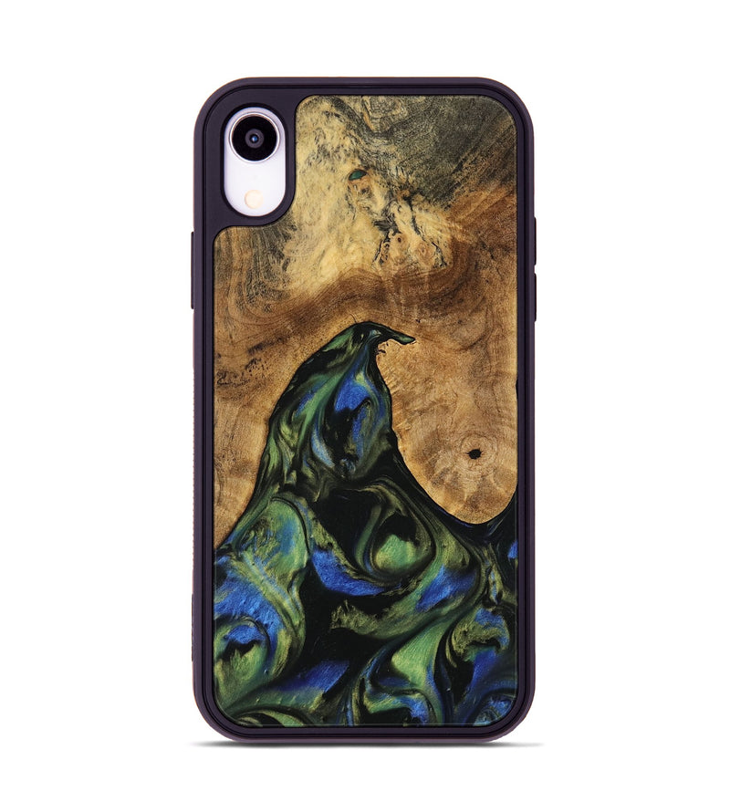 iPhone Xr Wood Phone Case - Cinthia (Green, 741381)