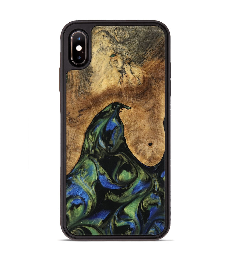 iPhone Xs Max Wood Phone Case - Cinthia (Green, 741381)