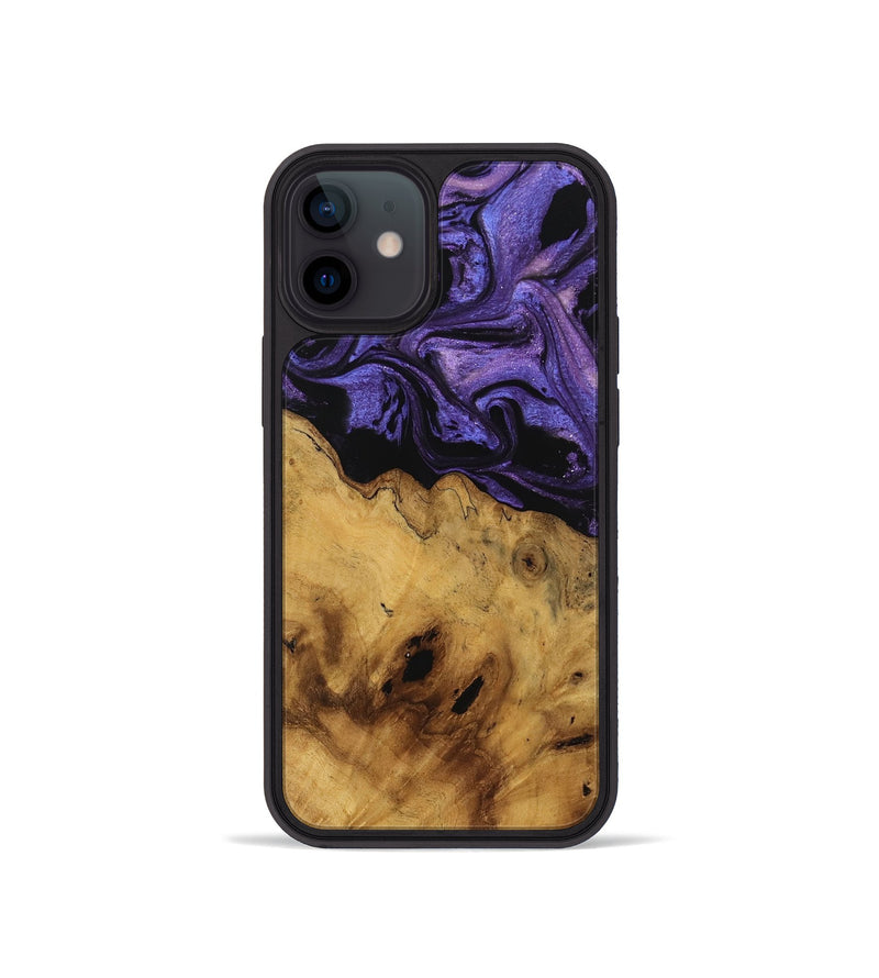 iPhone 12 mini Wood Phone Case - Fabien (Purple, 741384)