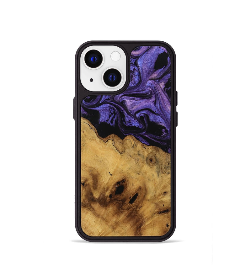 iPhone 13 mini Wood Phone Case - Fabien (Purple, 741384)