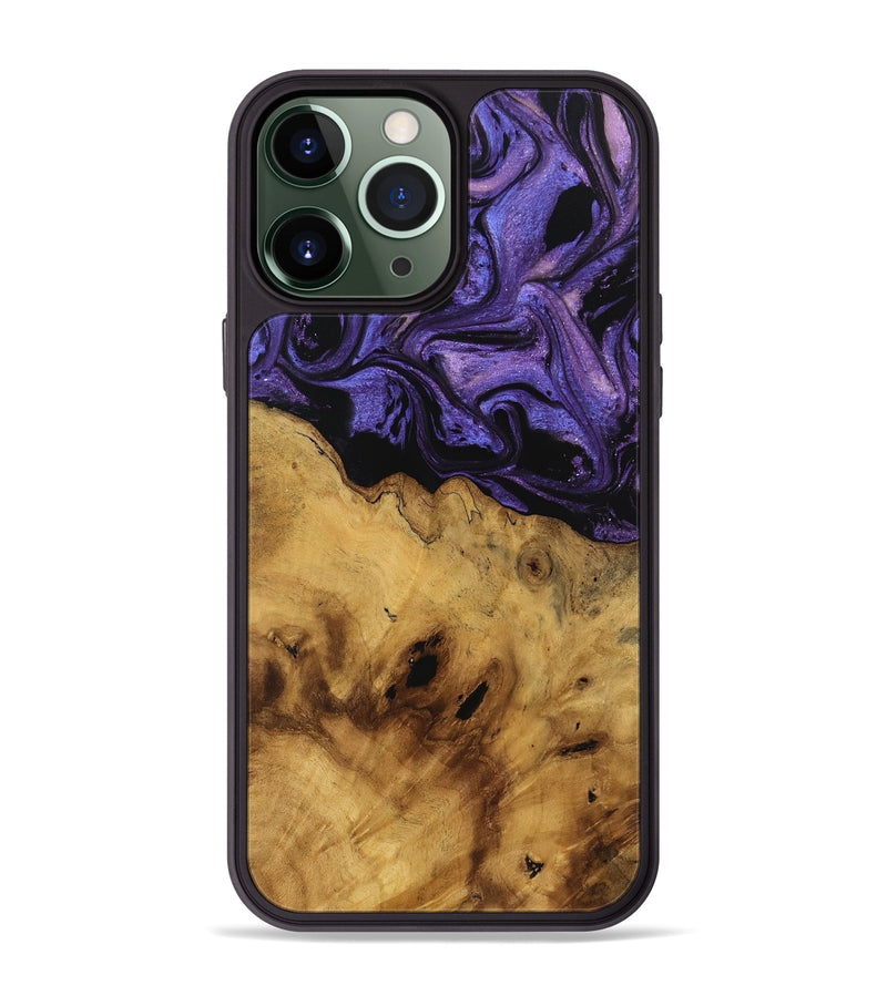 iPhone 13 Pro Max Wood Phone Case - Fabien (Purple, 741384)