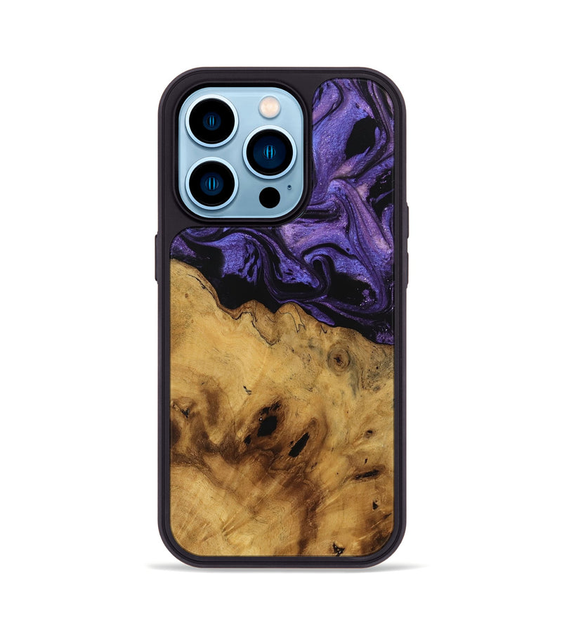 iPhone 14 Pro Wood Phone Case - Fabien (Purple, 741384)