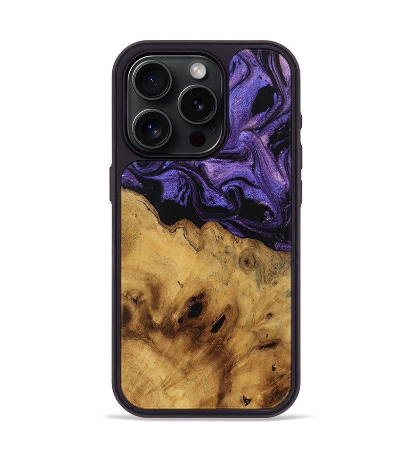 iPhone 15 Pro Wood Phone Case - Fabien (Purple, 741384)