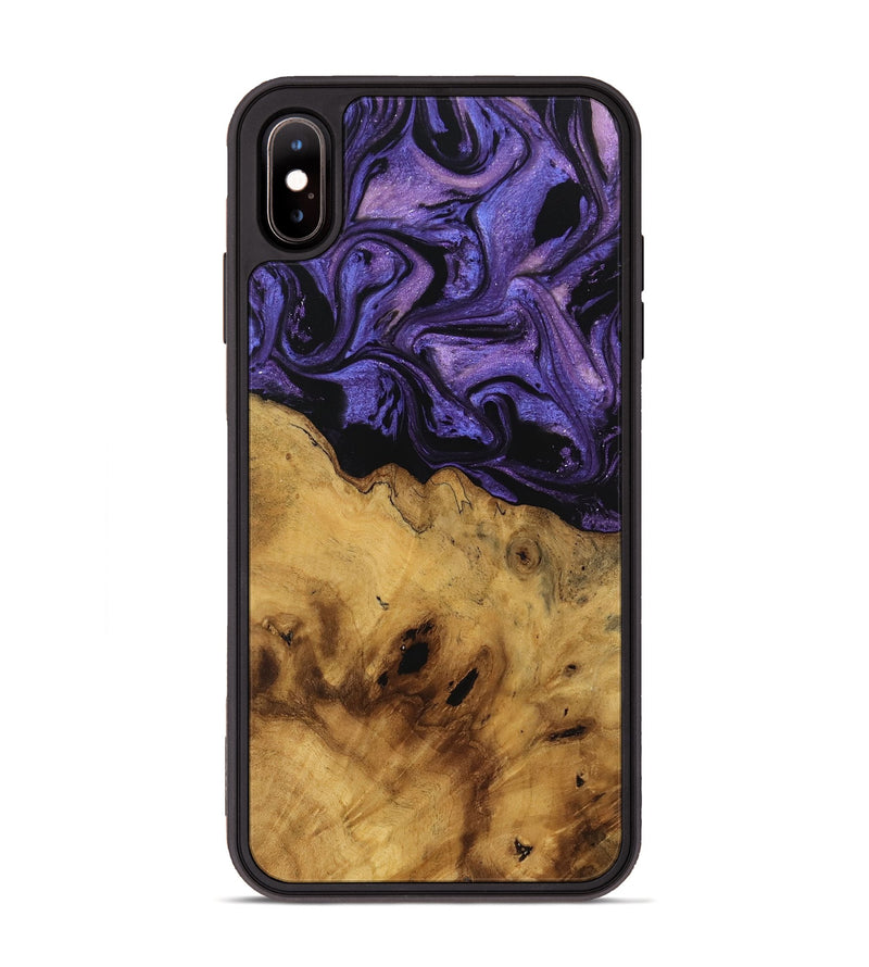 iPhone Xs Max Wood Phone Case - Fabien (Purple, 741384)