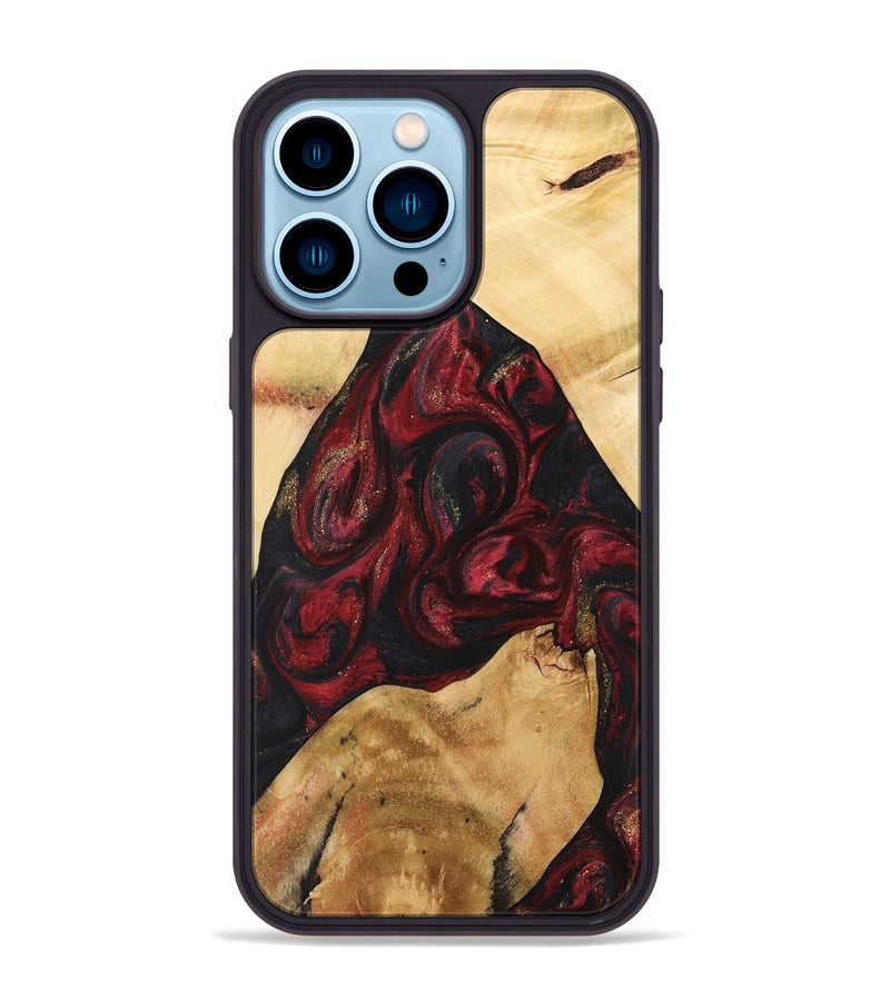 iPhone 14 Pro Max Wood Phone Case - Farouk (Red, 741399)