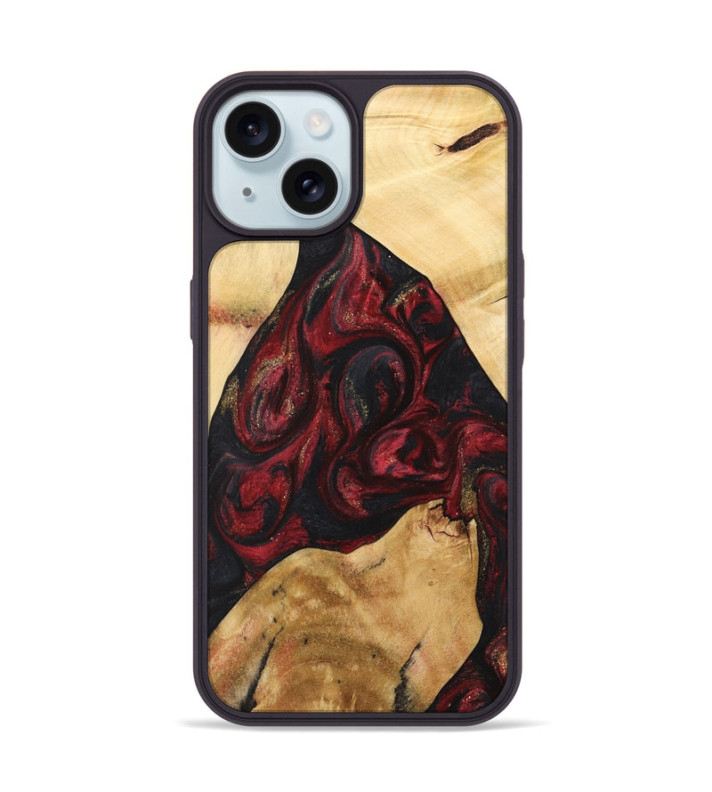 iPhone 15 Wood Phone Case - Farouk (Red, 741399)