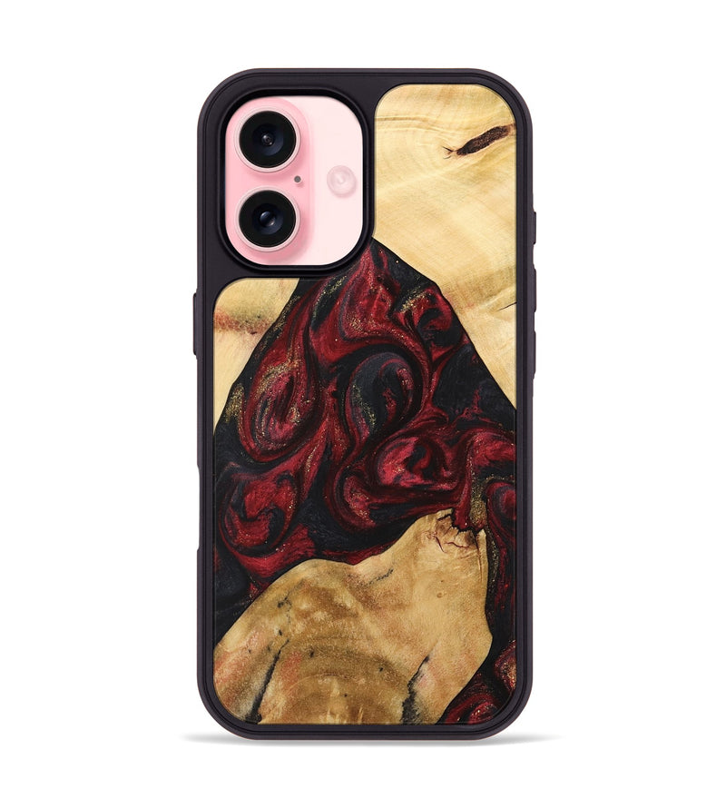 iPhone 16 Wood Phone Case - Farouk (Red, 741399)