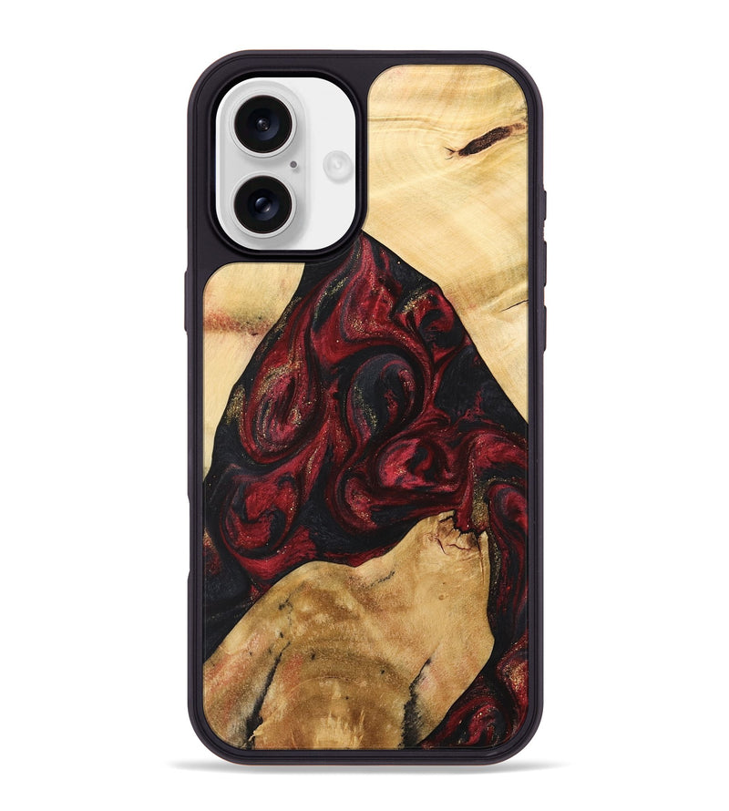 iPhone 16 Plus Wood Phone Case - Farouk (Red, 741399)