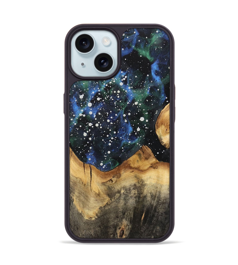 iPhone 15 Wood Phone Case - Line (Cosmos, 741404)