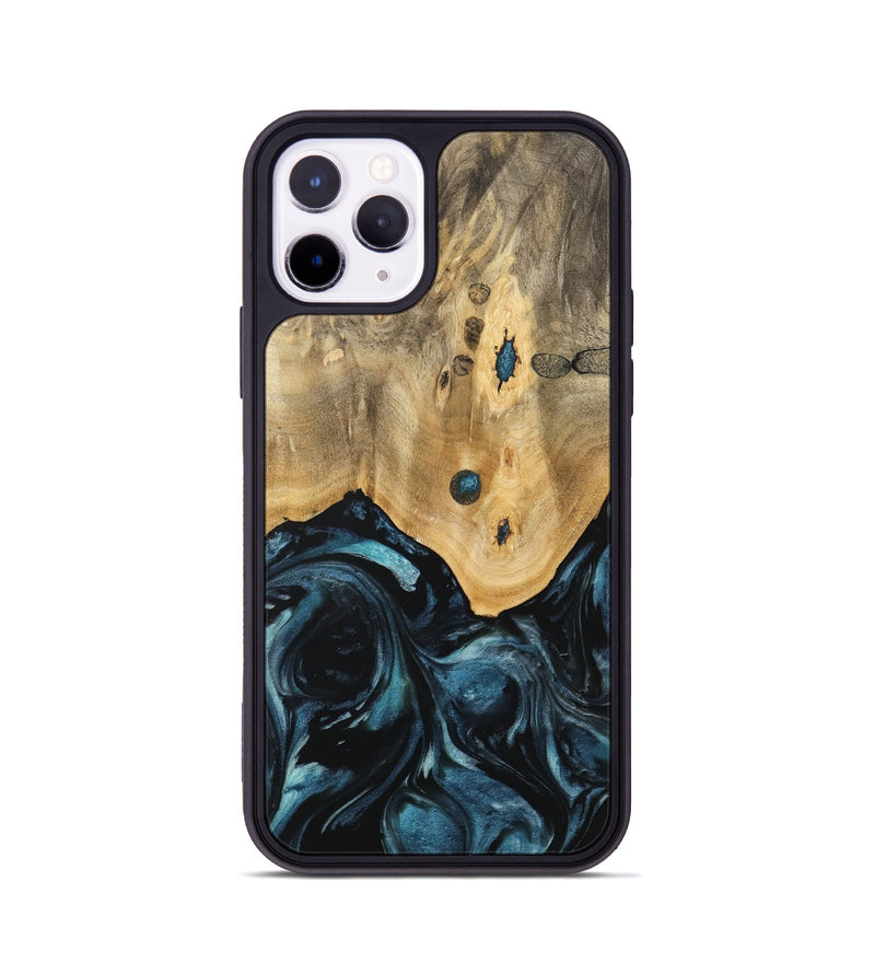 iPhone 11 Pro Wood Phone Case - Ruchel (Blue, 741411)