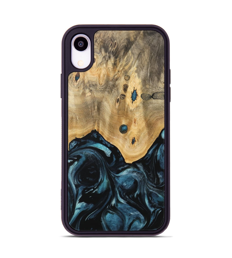 iPhone Xr Wood Phone Case - Ruchel (Blue, 741411)