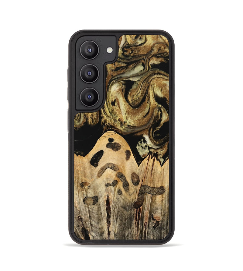 Galaxy S23 Wood Phone Case - Kamal (Black & White, 741417)