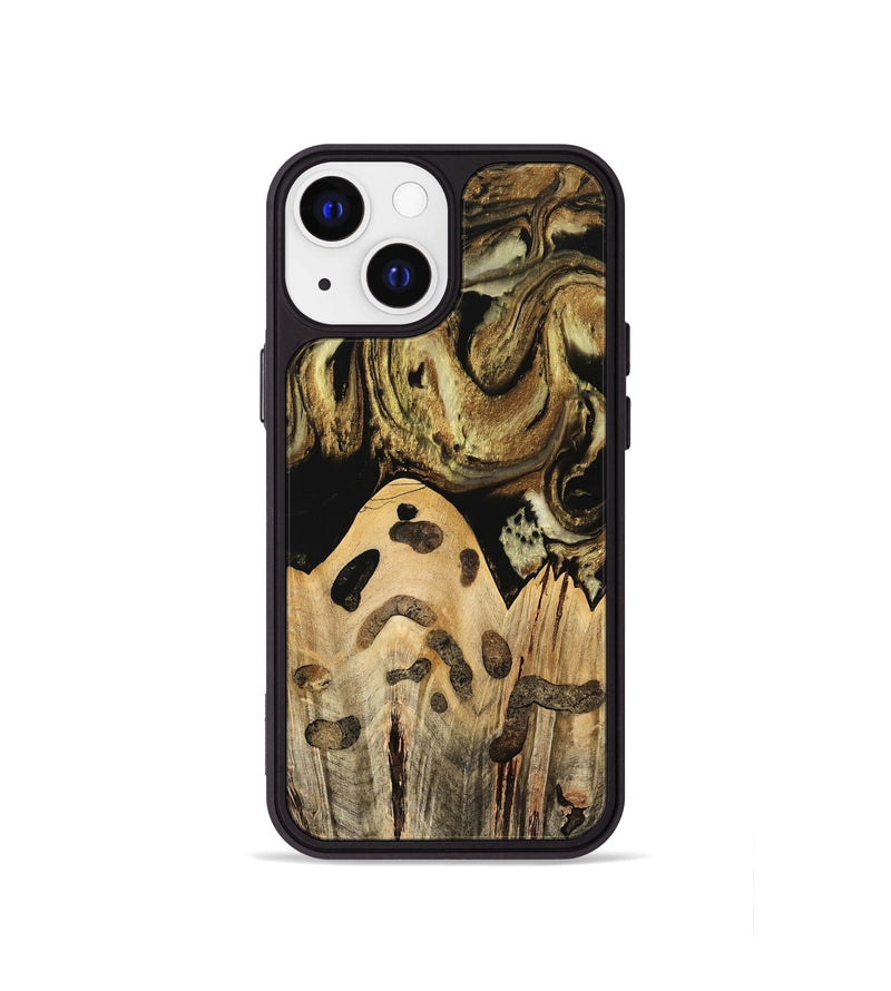 iPhone 13 mini Wood Phone Case - Kamal (Black & White, 741417)