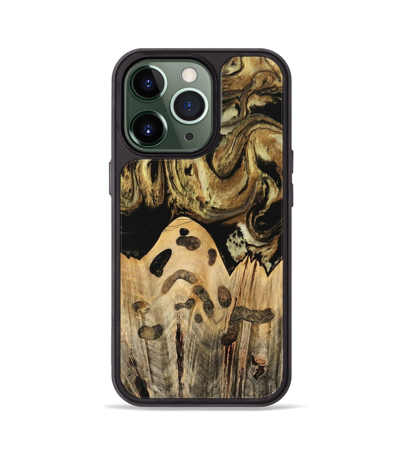 iPhone 13 Pro Wood Phone Case - Kamal (Black & White, 741417)