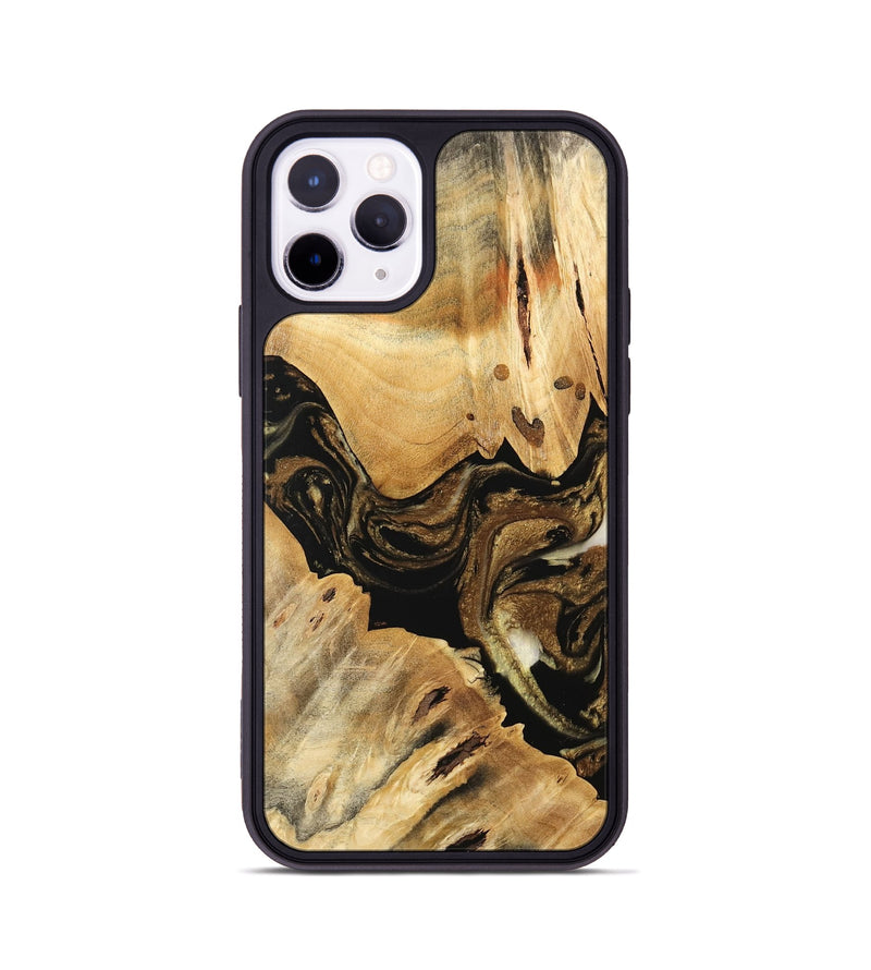 iPhone 11 Pro Wood Phone Case - Kaylin (Black & White, 741418)