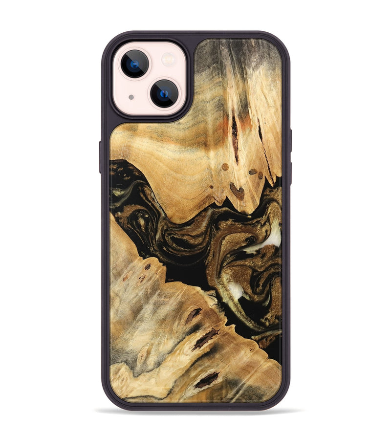 iPhone 14 Plus Wood Phone Case - Kaylin (Black & White, 741418)