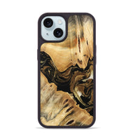 iPhone 15 Wood Phone Case - Kaylin (Black & White, 741418)