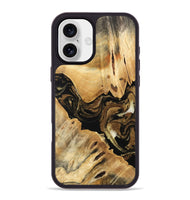 iPhone 16 Plus Wood Phone Case - Kaylin (Black & White, 741418)