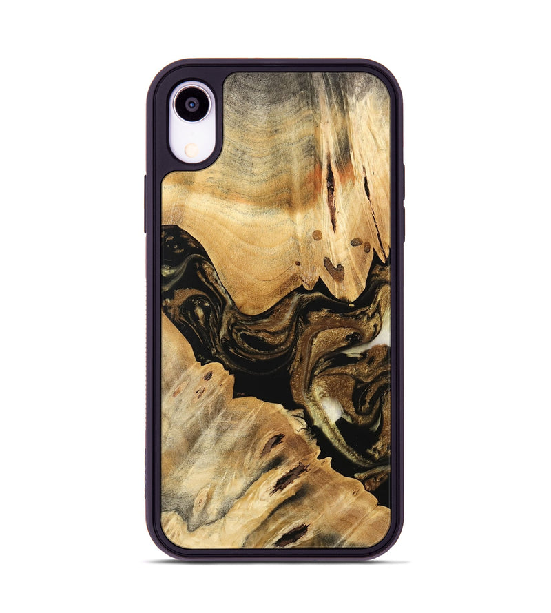 iPhone Xr Wood Phone Case - Kaylin (Black & White, 741418)