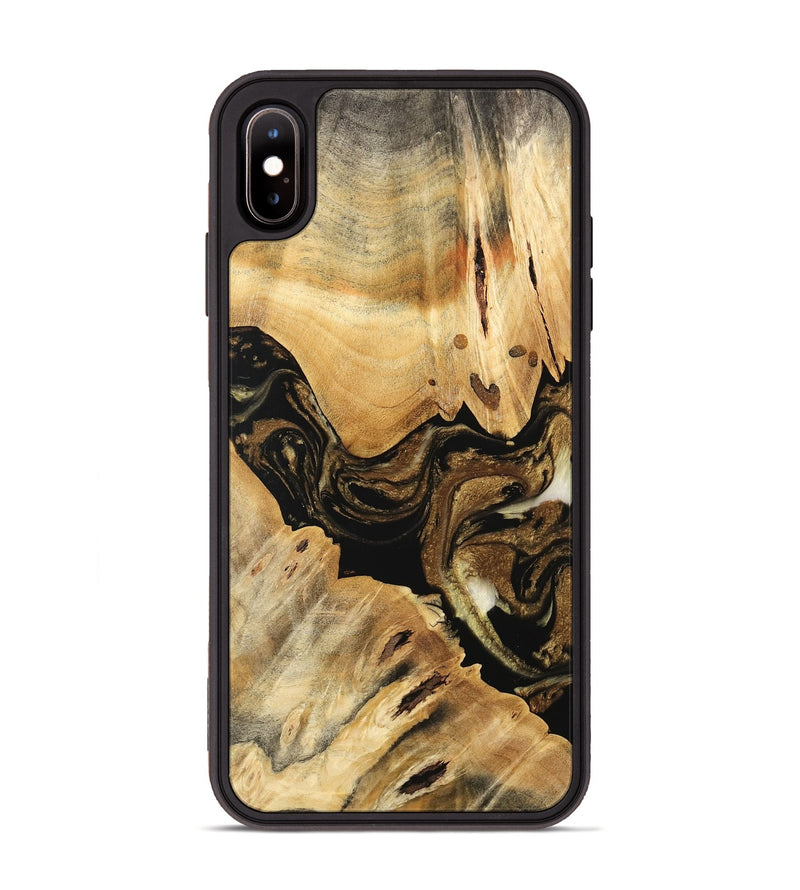 iPhone Xs Max Wood Phone Case - Kaylin (Black & White, 741418)