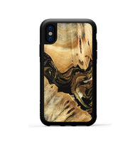 iPhone Xs Wood Phone Case - Kaylin (Black & White, 741418)