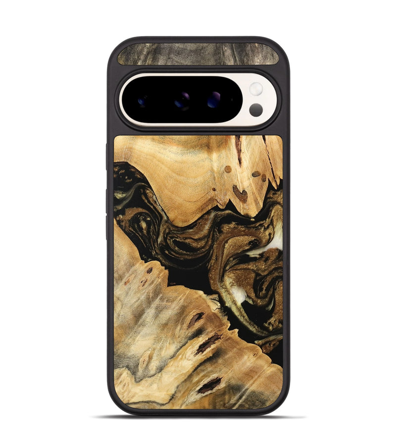 Pixel 9 Pro Wood Phone Case - Kaylin (Black & White, 741418)