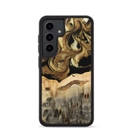 Galaxy S24 Wood Phone Case - Collen (Black & White, 741420)