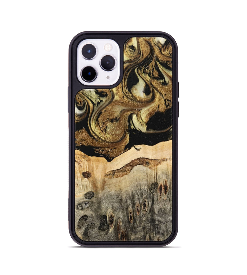 iPhone 11 Pro Wood Phone Case - Collen (Black & White, 741420)