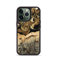 iPhone 13 Pro Wood Phone Case - Collen (Black & White, 741420)