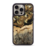 iPhone 15 Pro Max Wood Phone Case - Collen (Black & White, 741420)